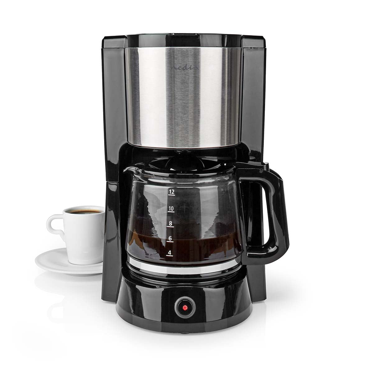Coffee maker | Filter coffee | 1.5 l | 12 Cups | Keep warm function | Silver / Black