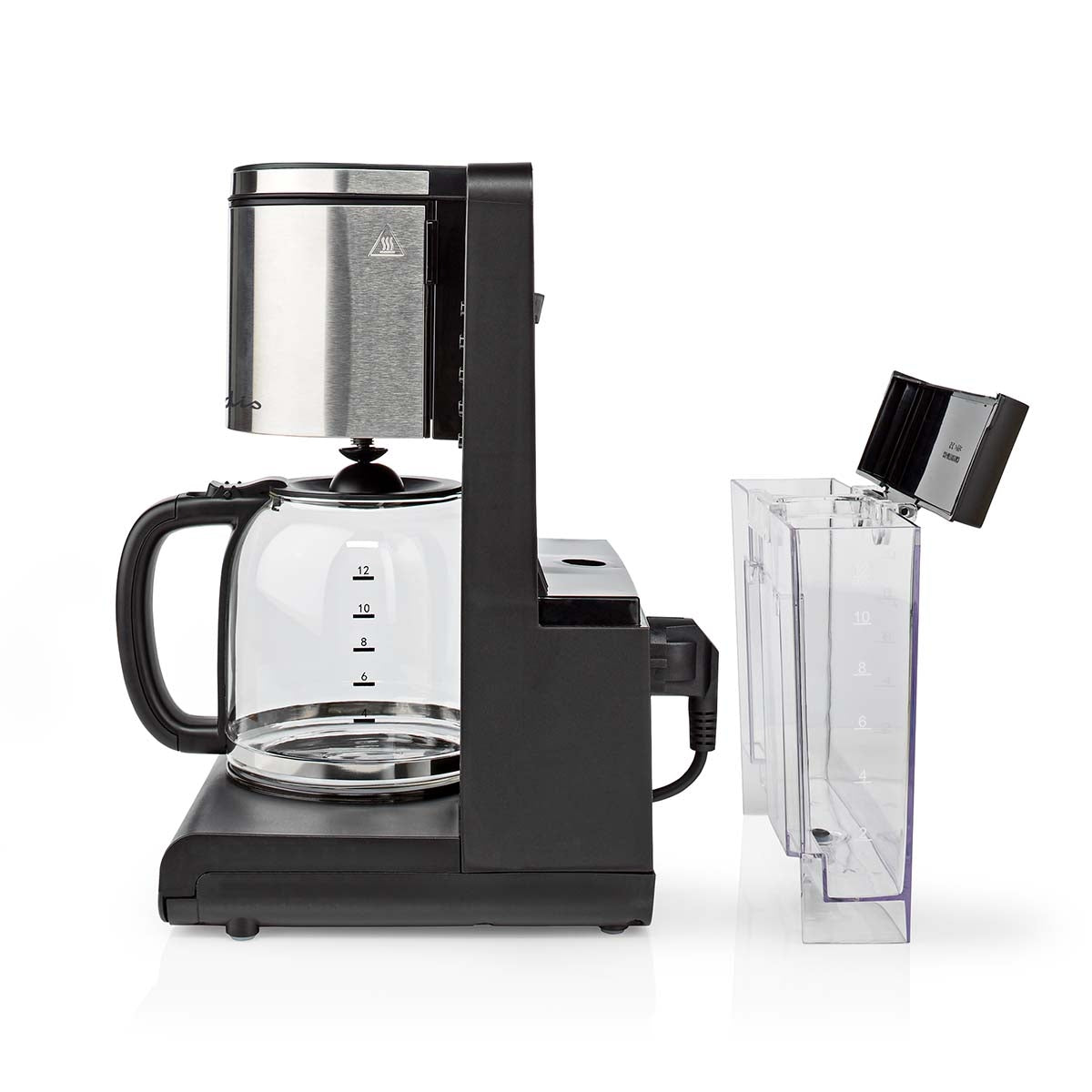 Coffee maker | Filter coffee | 1.5 l | 12 Cups | Keep warm function | Turn on the timer | LCD Screen | Clock function | Aluminum / Black