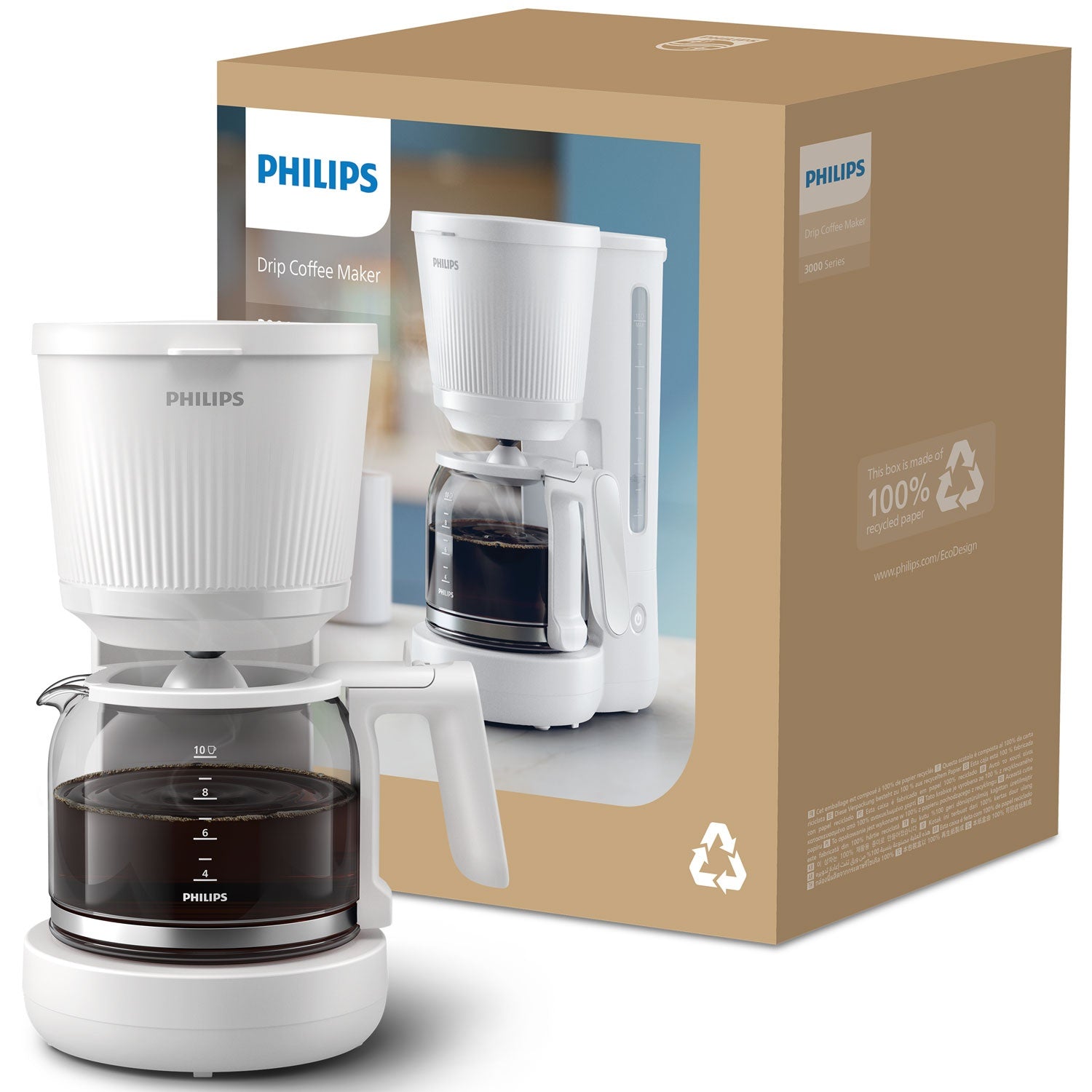 Coffee maker HD7411/00 3000 series Arctic White