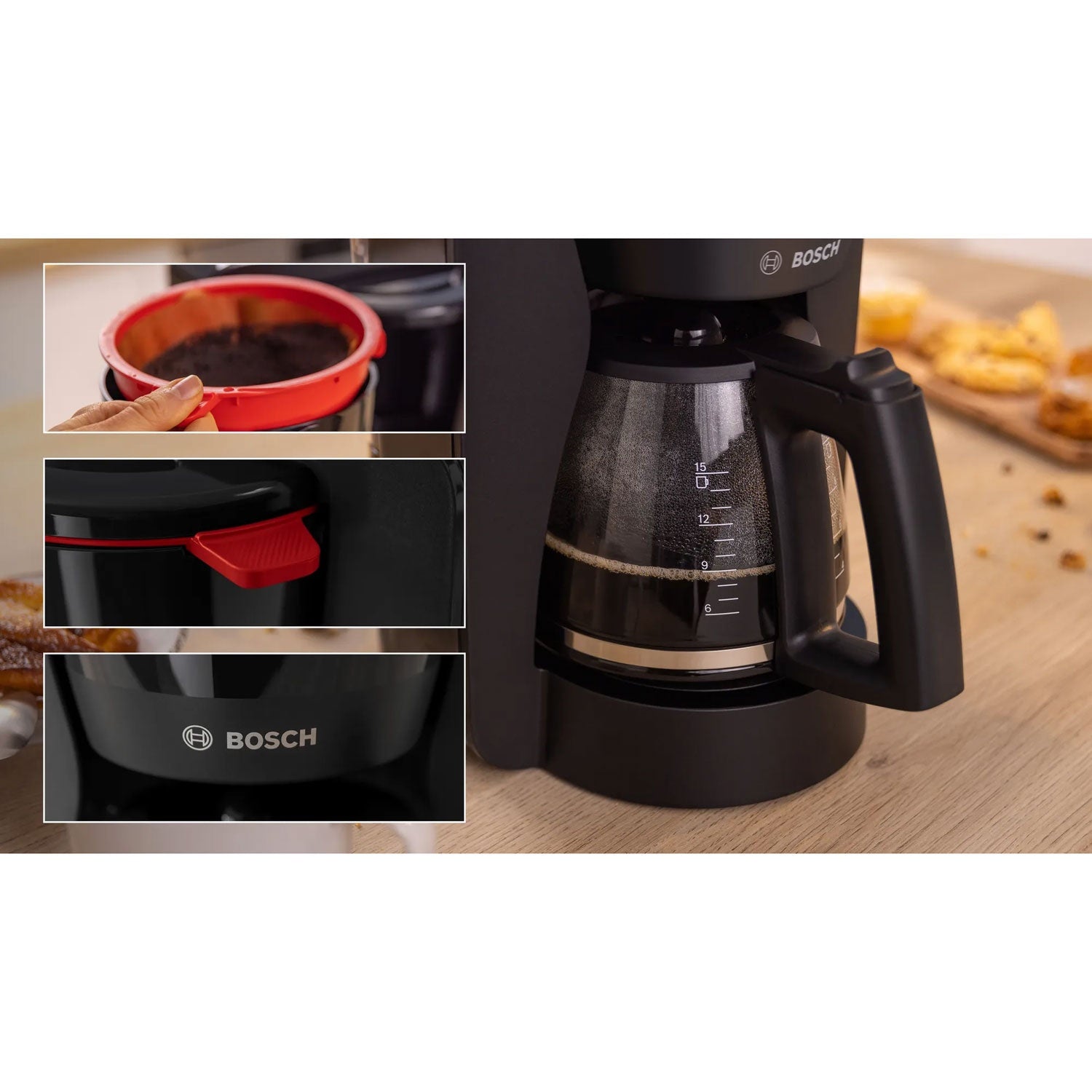 Coffee maker My moment black TKA3M133 1200Watt