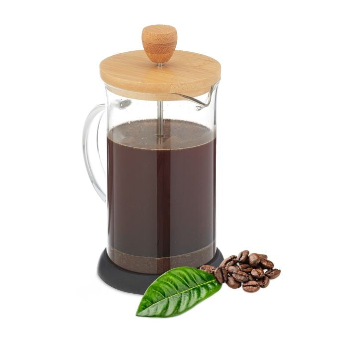 Coffee maker with bamboo lid