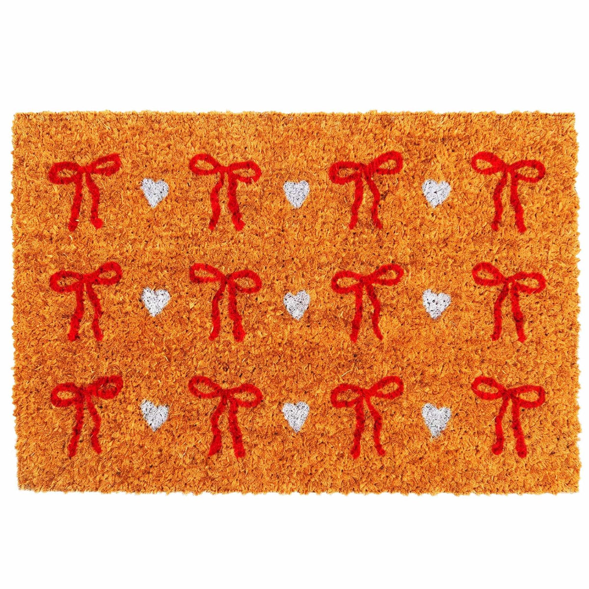 Coir Doormat, 60x40 cm, Decorative Design