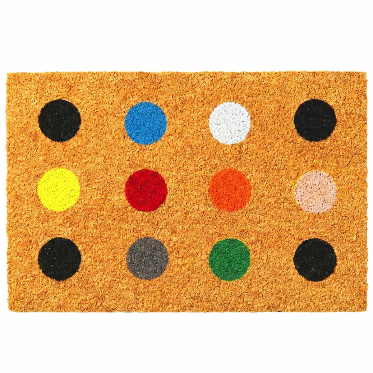 Coir Doormat, 60x40 cm, Decorative Design