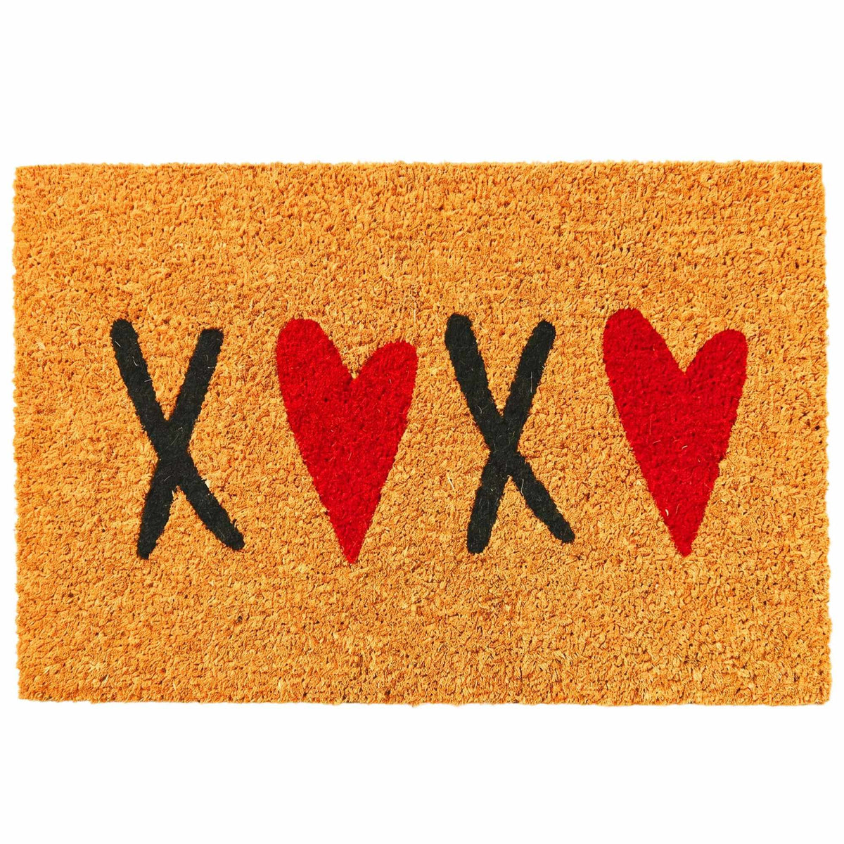 Coir Doormat, 60x40 cm, Decorative Design