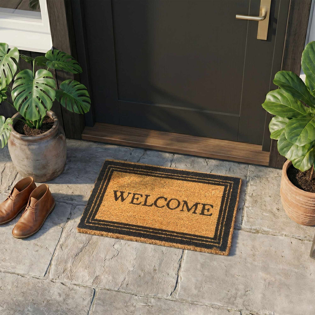 Coir Doormat, Non-Slip, 60x40 cm, Indoor/Outdoor