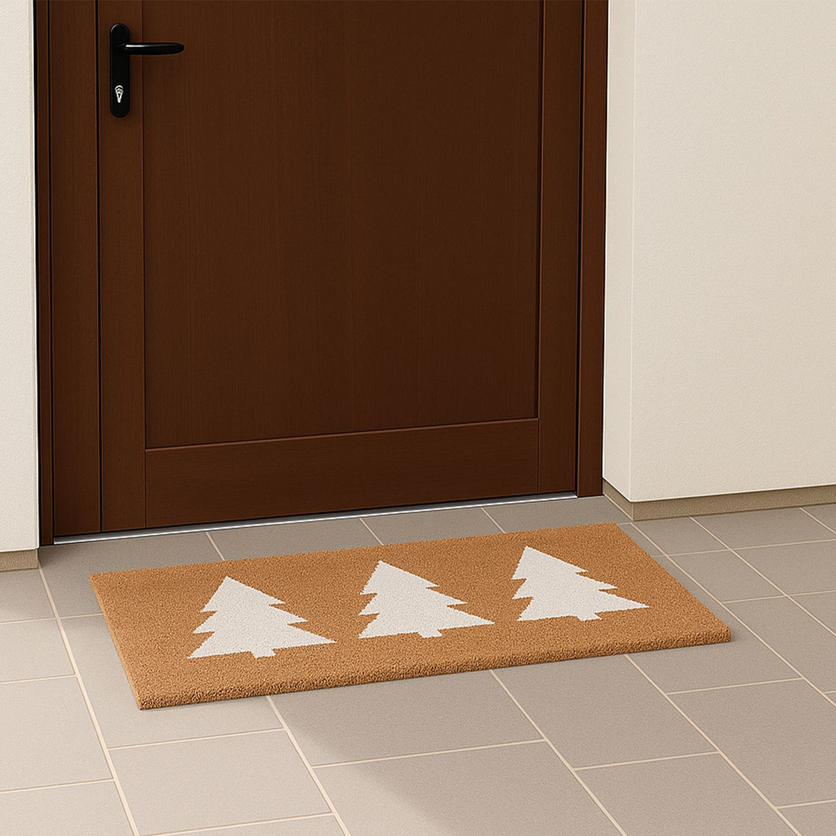 Coir Doormat – Pine Tree Design, Indoor/Outdoor Use