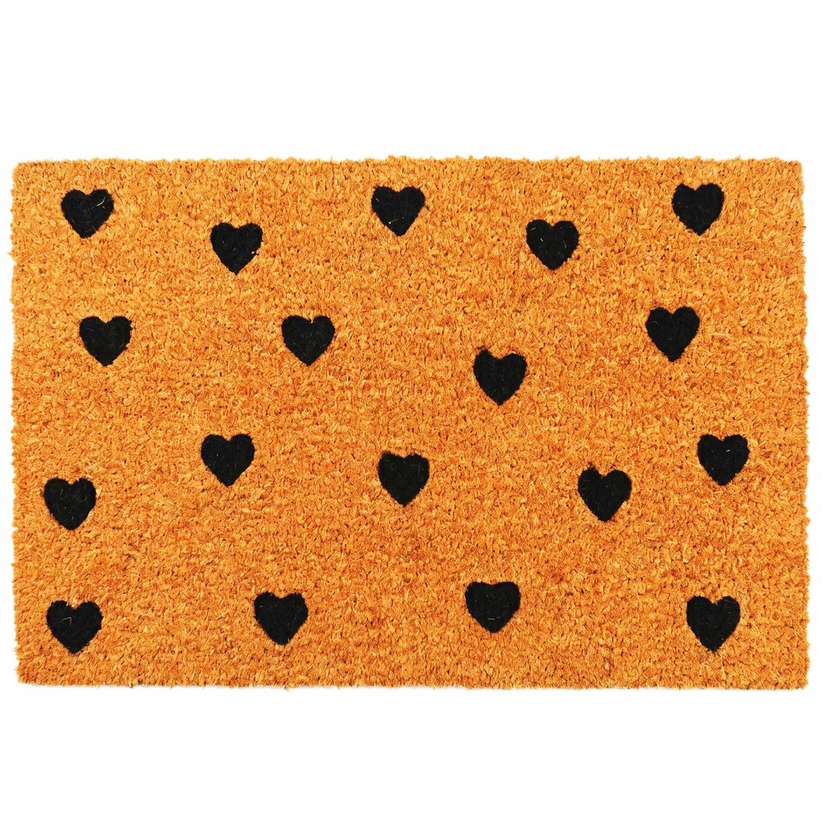 Coir Doormat with Motif, 60x40 cm, Non-Slip Backing