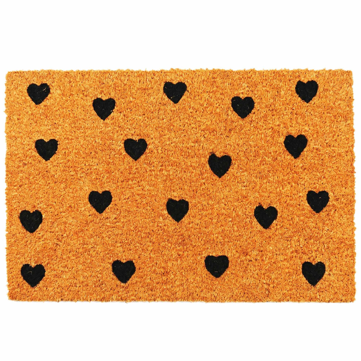 Coir Doormat with Motif, 60x40 cm, Non-Slip Backing