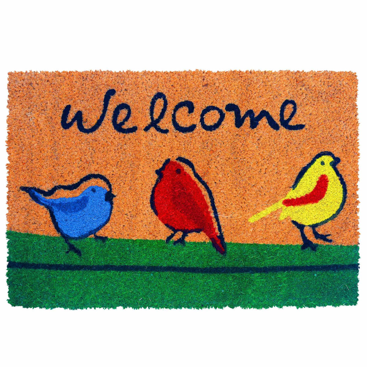 Coir Welcome Doormat, Non-Slip, 60x40 cm