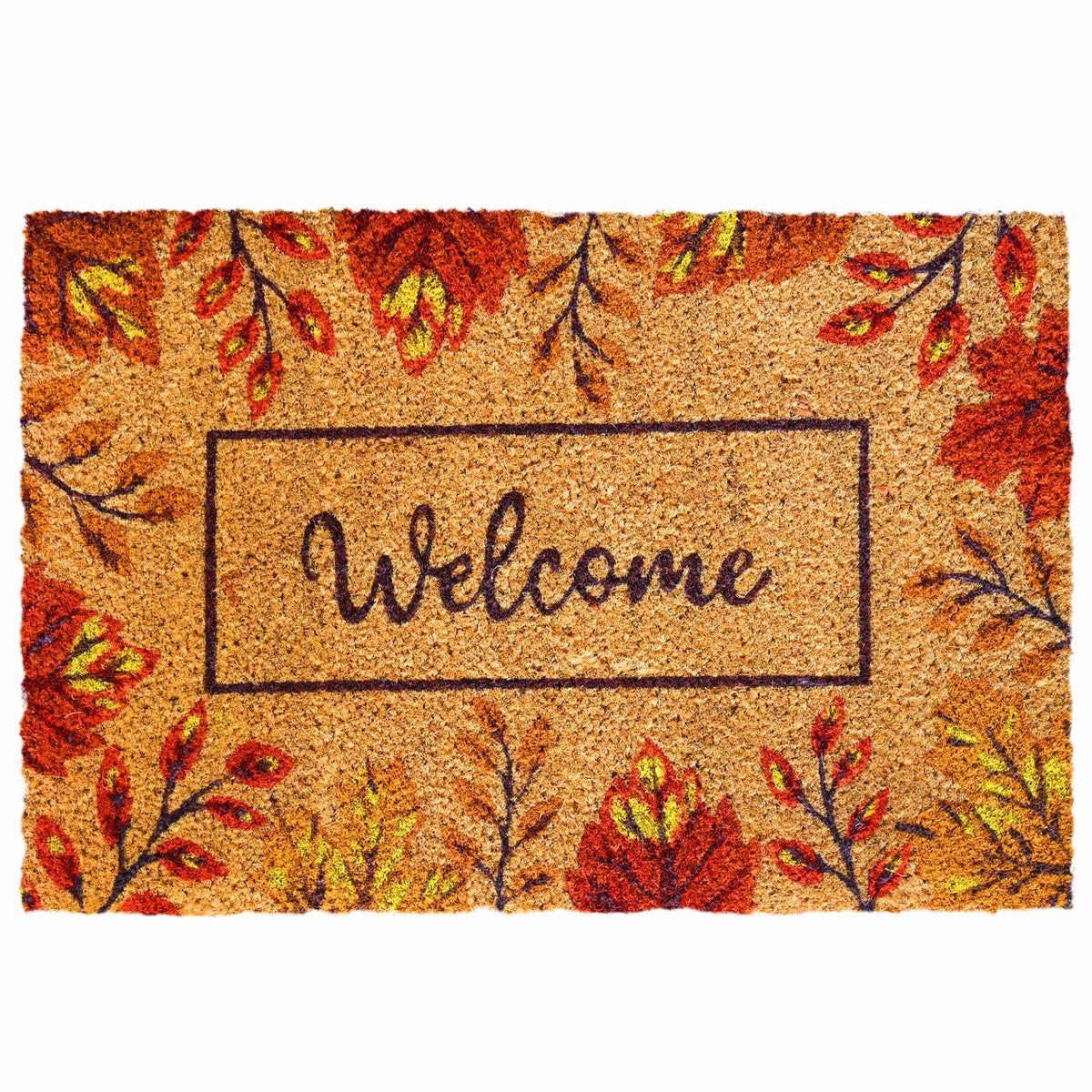 Coir Welcome Doormat, Non-Slip, 60x40 cm