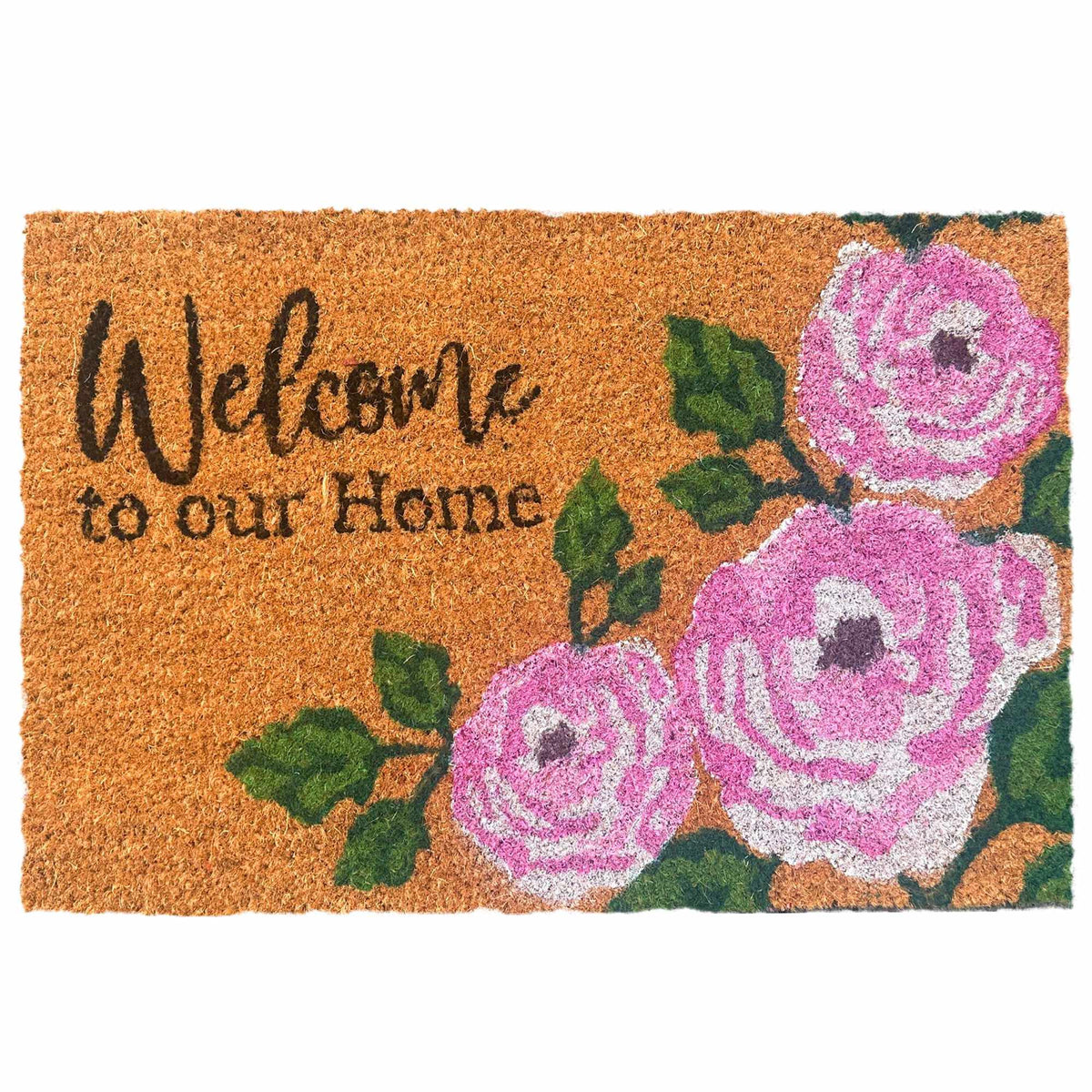 Coir Welcome Doormat, Non-Slip, 60x40 cm, Indoor/Outdoor