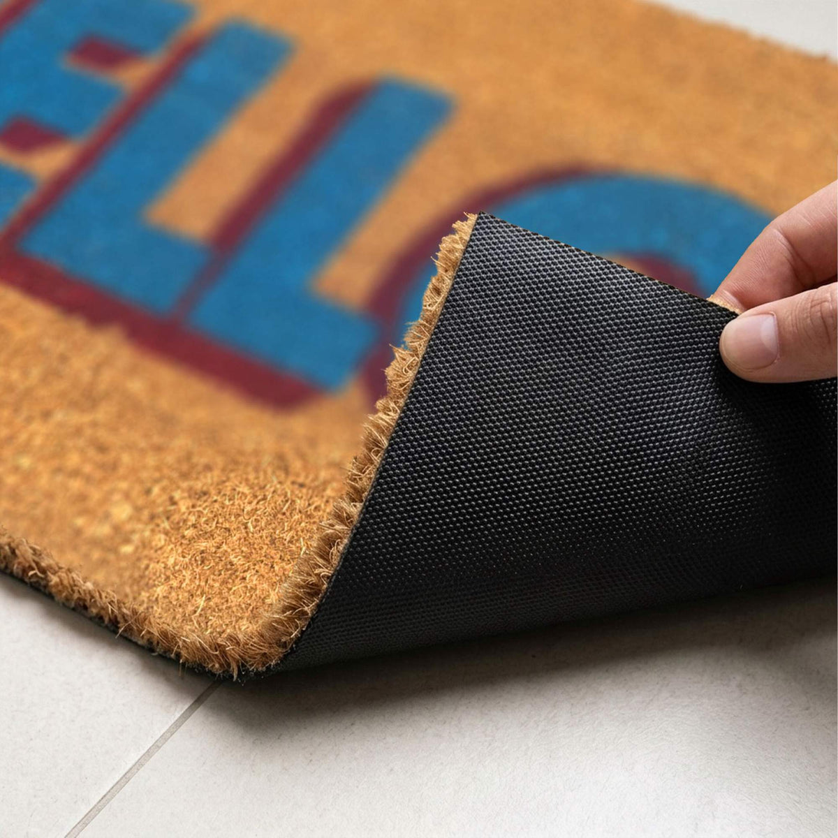 Coir Welcome Doormat, Non-Slip, 60x40 cm, Indoor/Outdoor