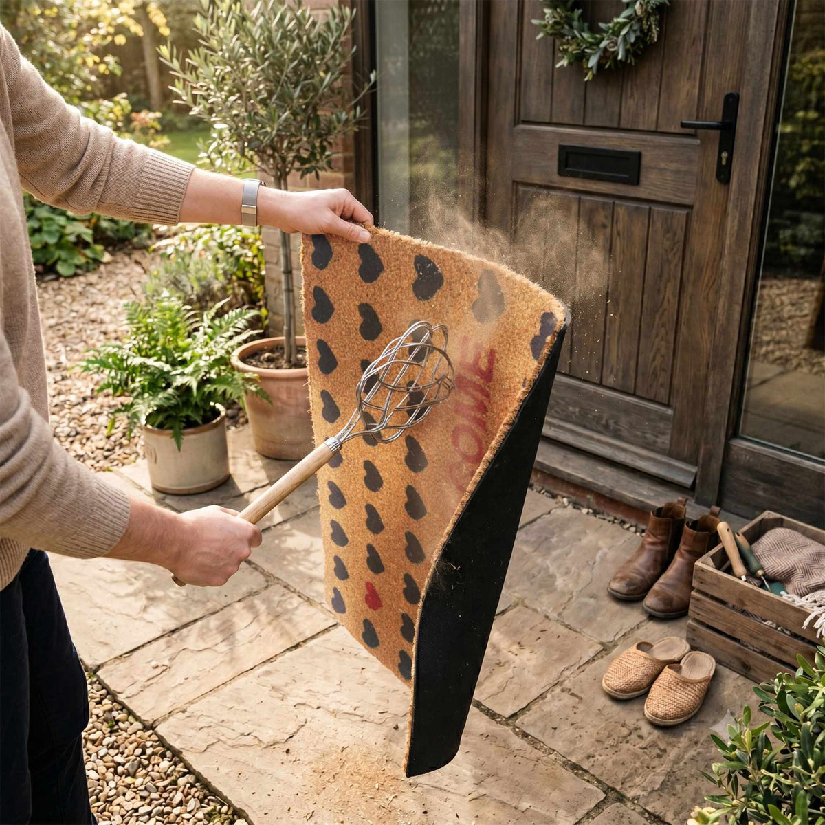 Coir Welcome Doormat, Non-Slip, 60x40 cm, Indoor/Outdoor