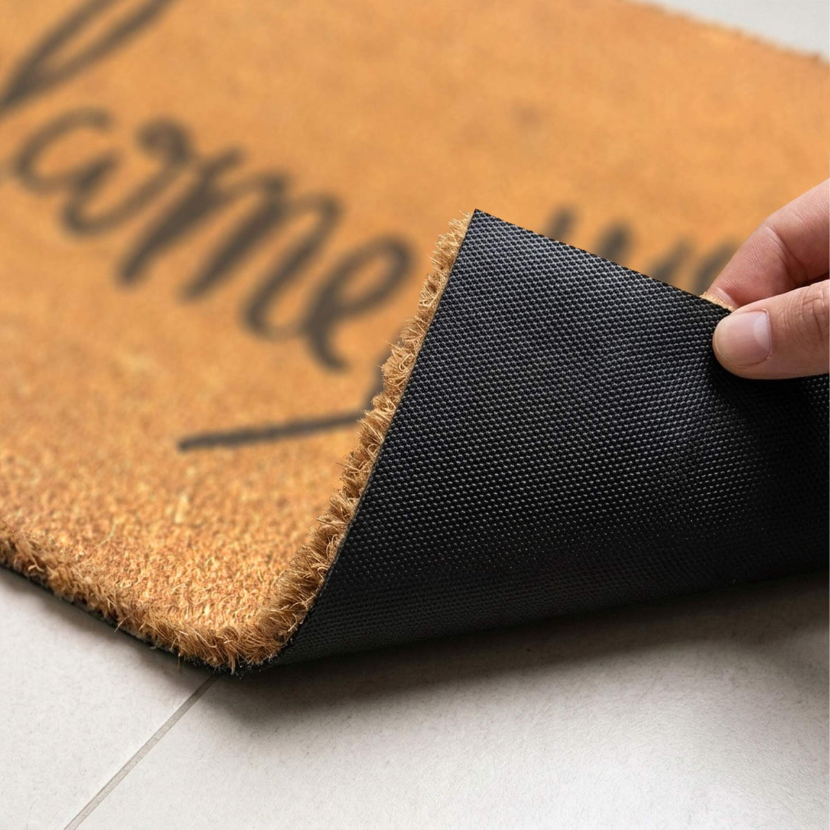 Coir Welcome Doormat, Non-Slip, 60x40 cm, Outdoor/Indoor