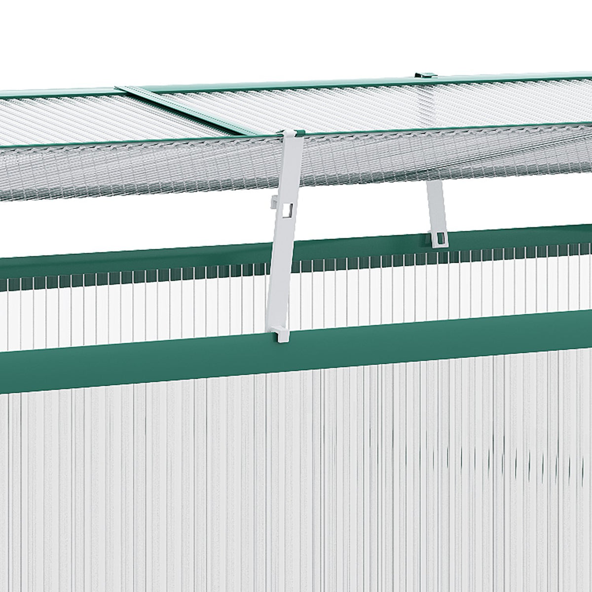 Cold Frame Aluminum 130X70X61Cm Cold Frame Box With Adjustable Roof, Uv Protection, Mini Greenhouse, Garden & Balcony, Green
