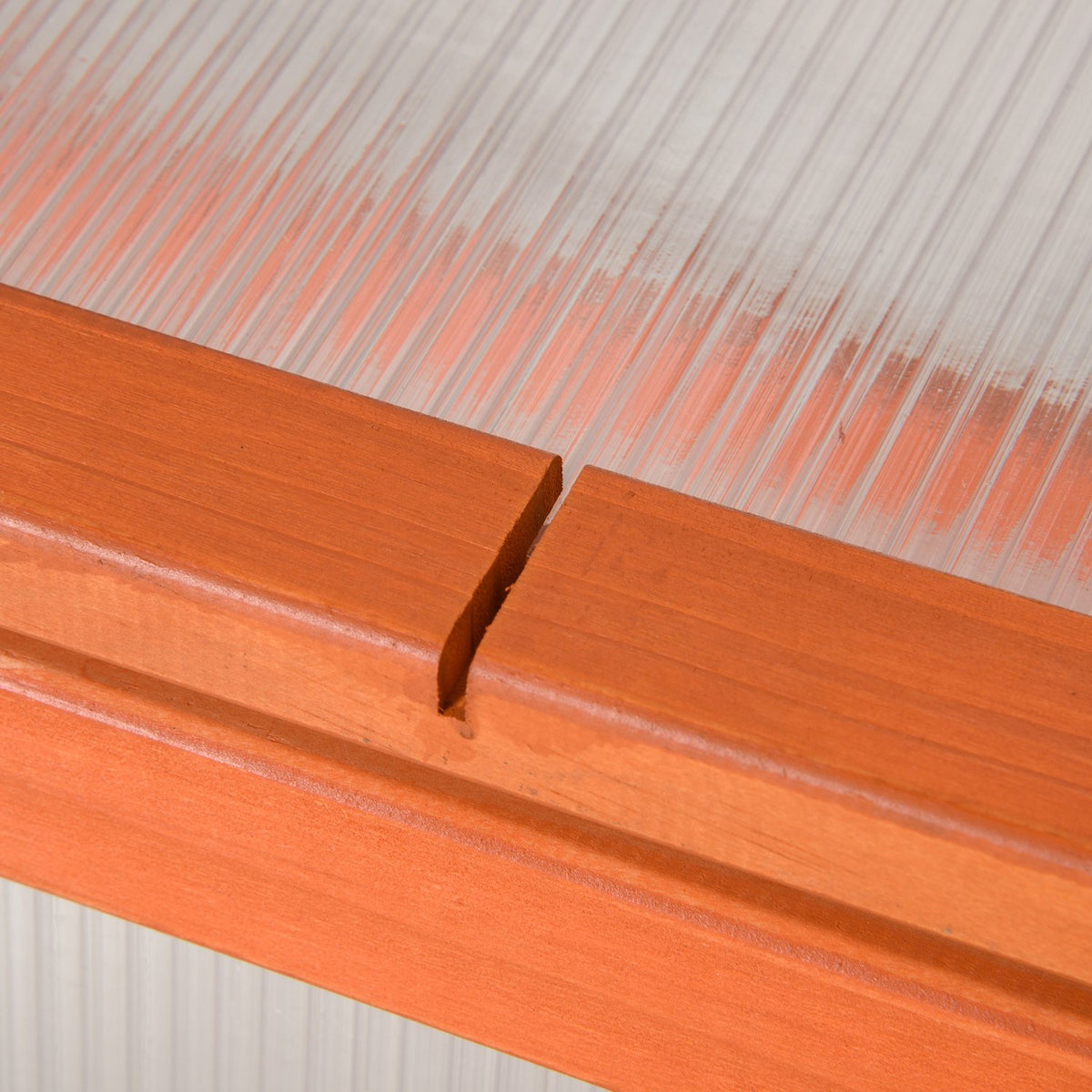 Cold Frame Greenhouse With Cover, Weatherproof, Made Of Wood And Polycarbonate, Orange, 90X46X40Cm