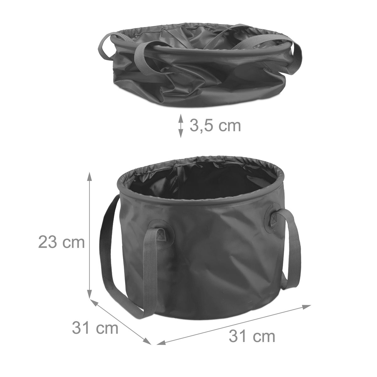 Collapsible bucket for camping 15 liters