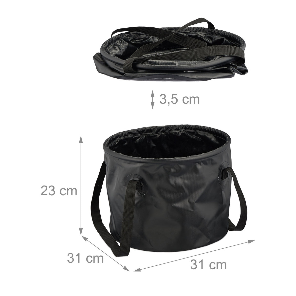 Collapsible bucket for camping 15 litres