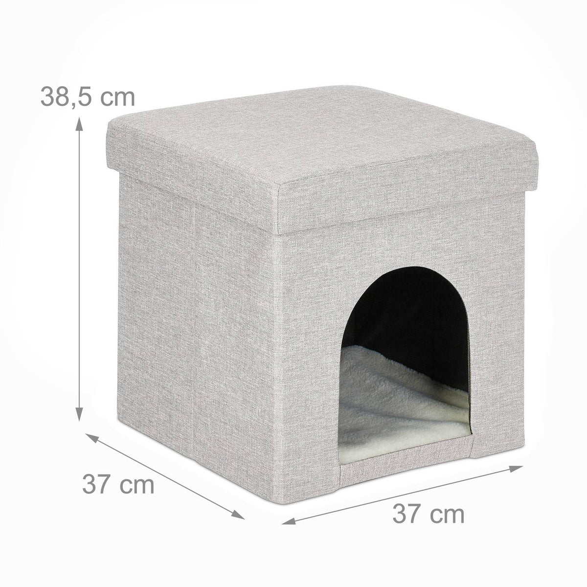 Collapsible cat pit beige