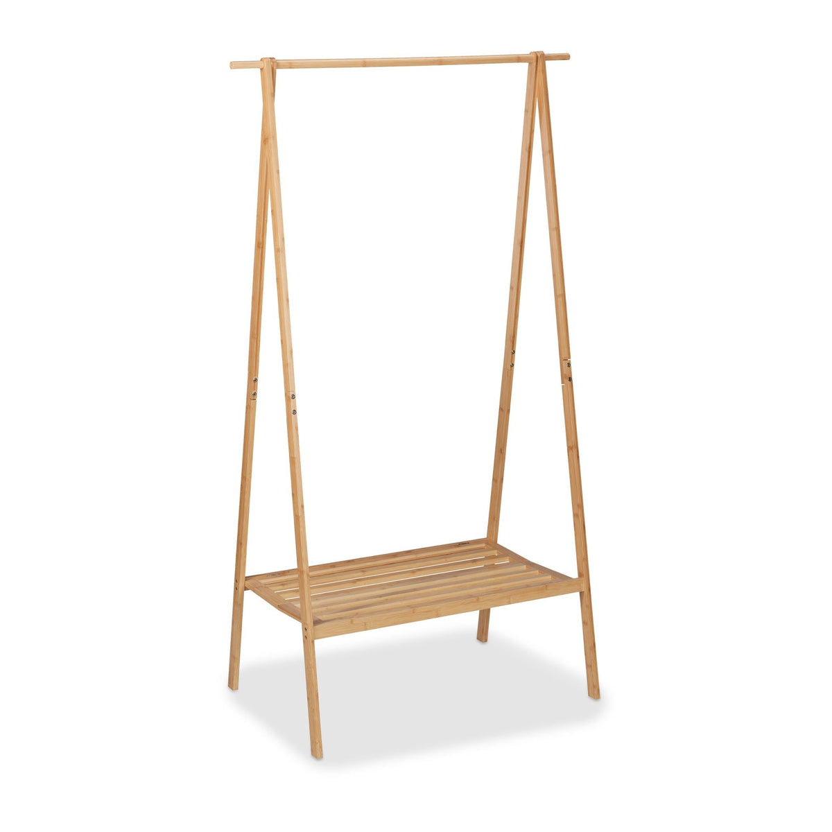 Collapsible clothes rack with shelf