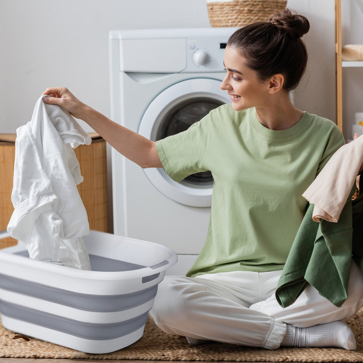 Collapsible laundry basket 35 litres