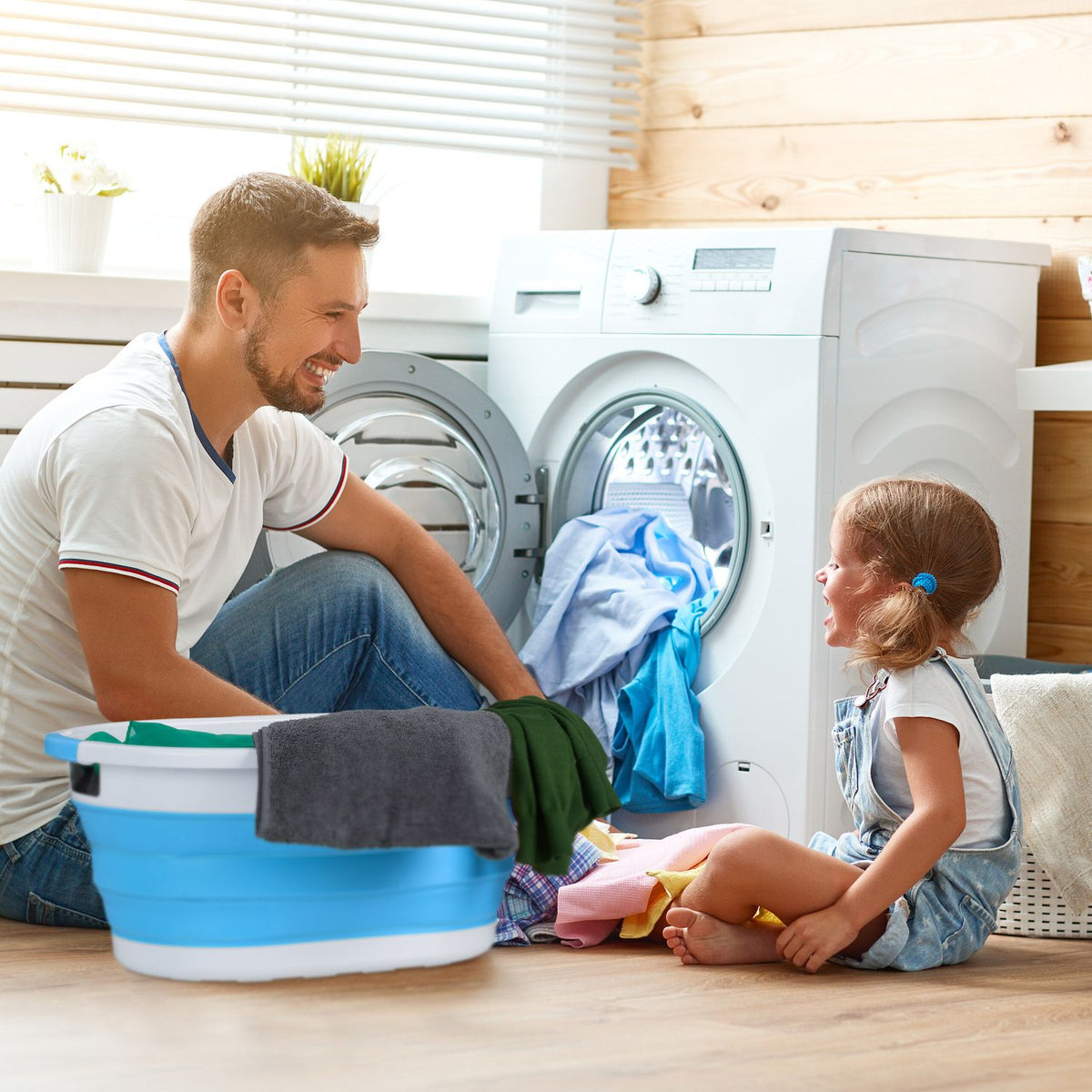 Collapsible laundry basket 36 liters