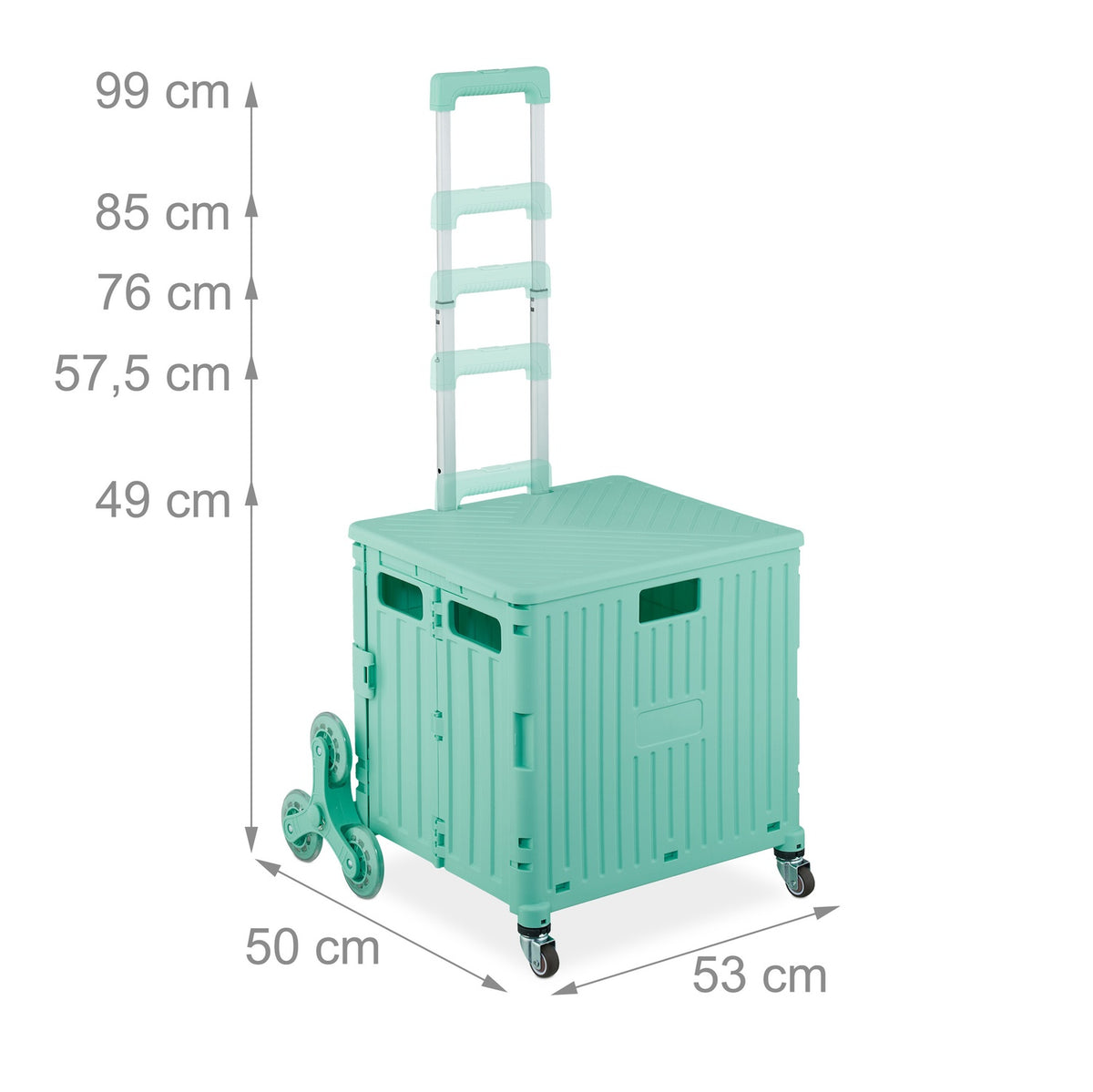 Collapsible shopping cart + lid 8 wheels