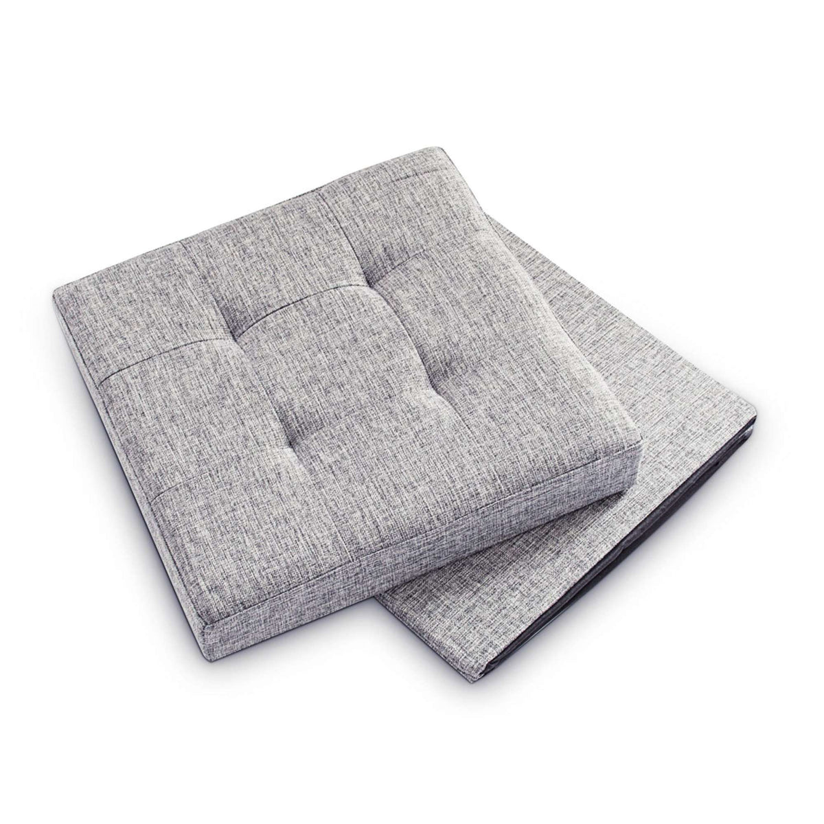 Collapsible stool with linen fabric storage
