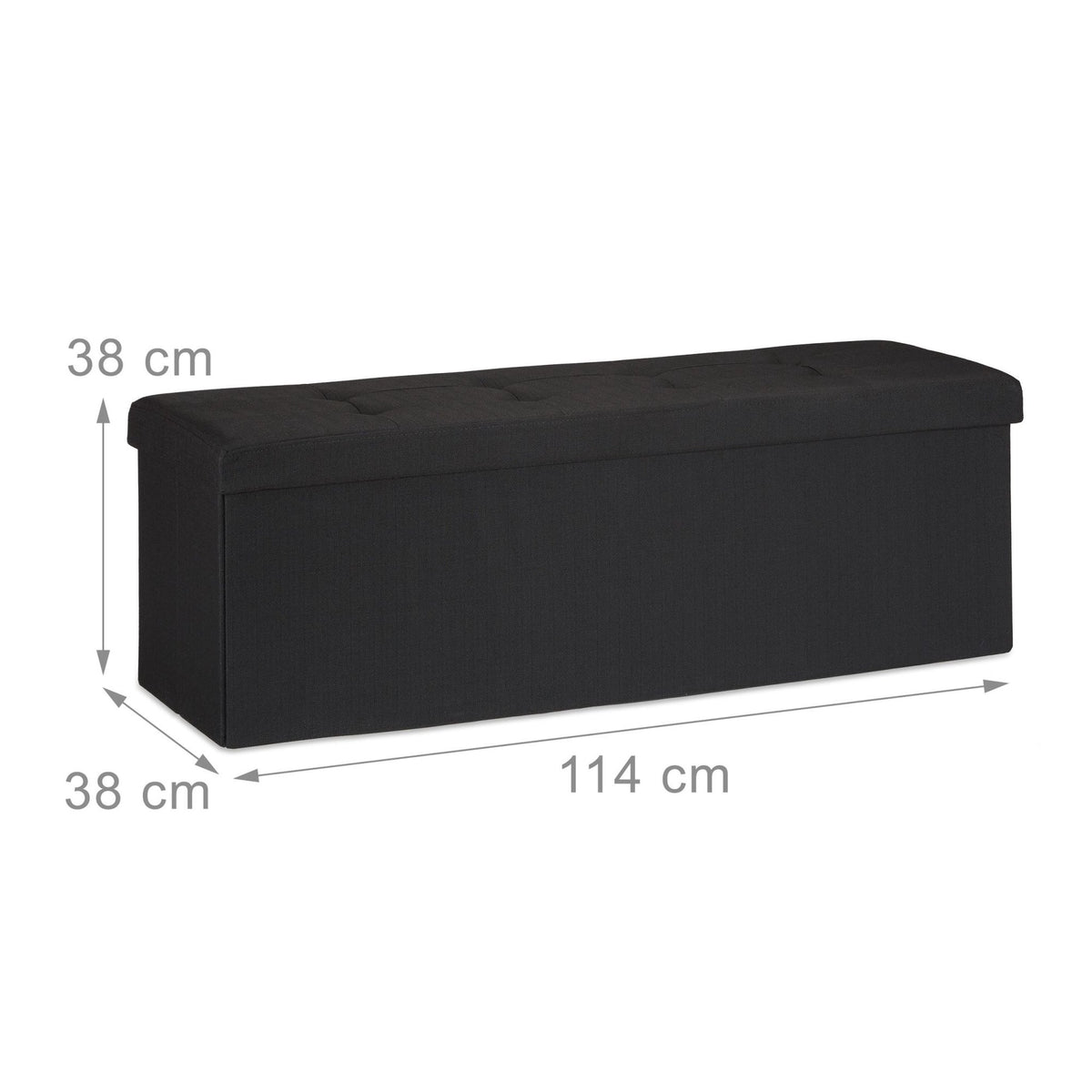 Collapsible storage bench linen fabric