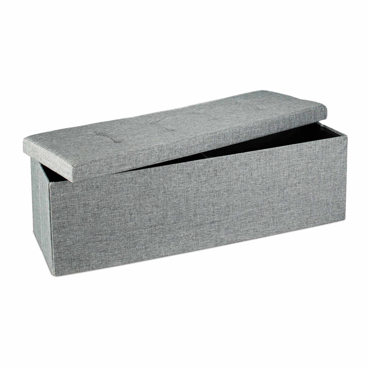 Collapsible storage bench linen fabric