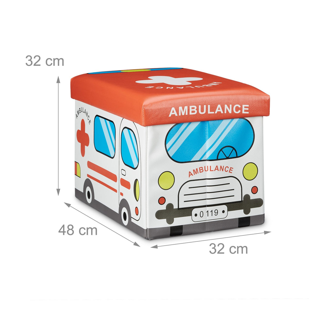 Collapsible toy box with storage space