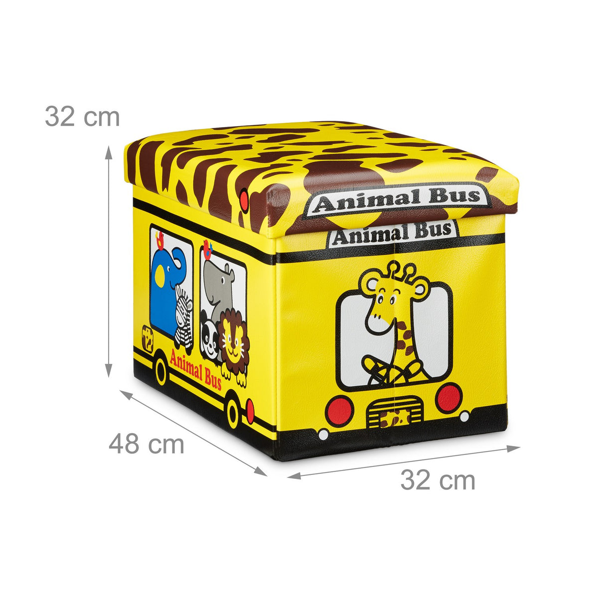 Collapsible toy box with storage space