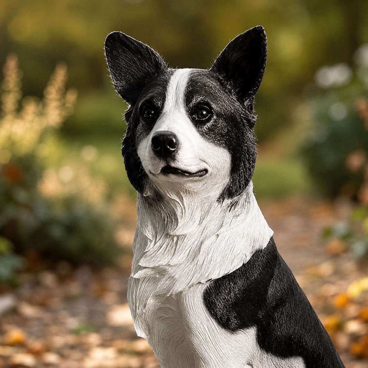 Collie Garden Dog Statue, Life-Size Polyresin Decor