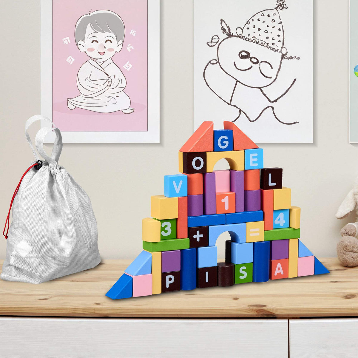 Colorful building blocks in sets