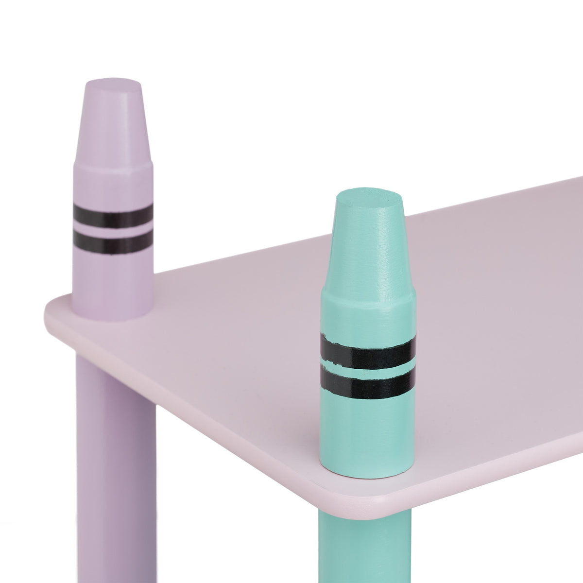 Colorful children's shelf with 3 shelves