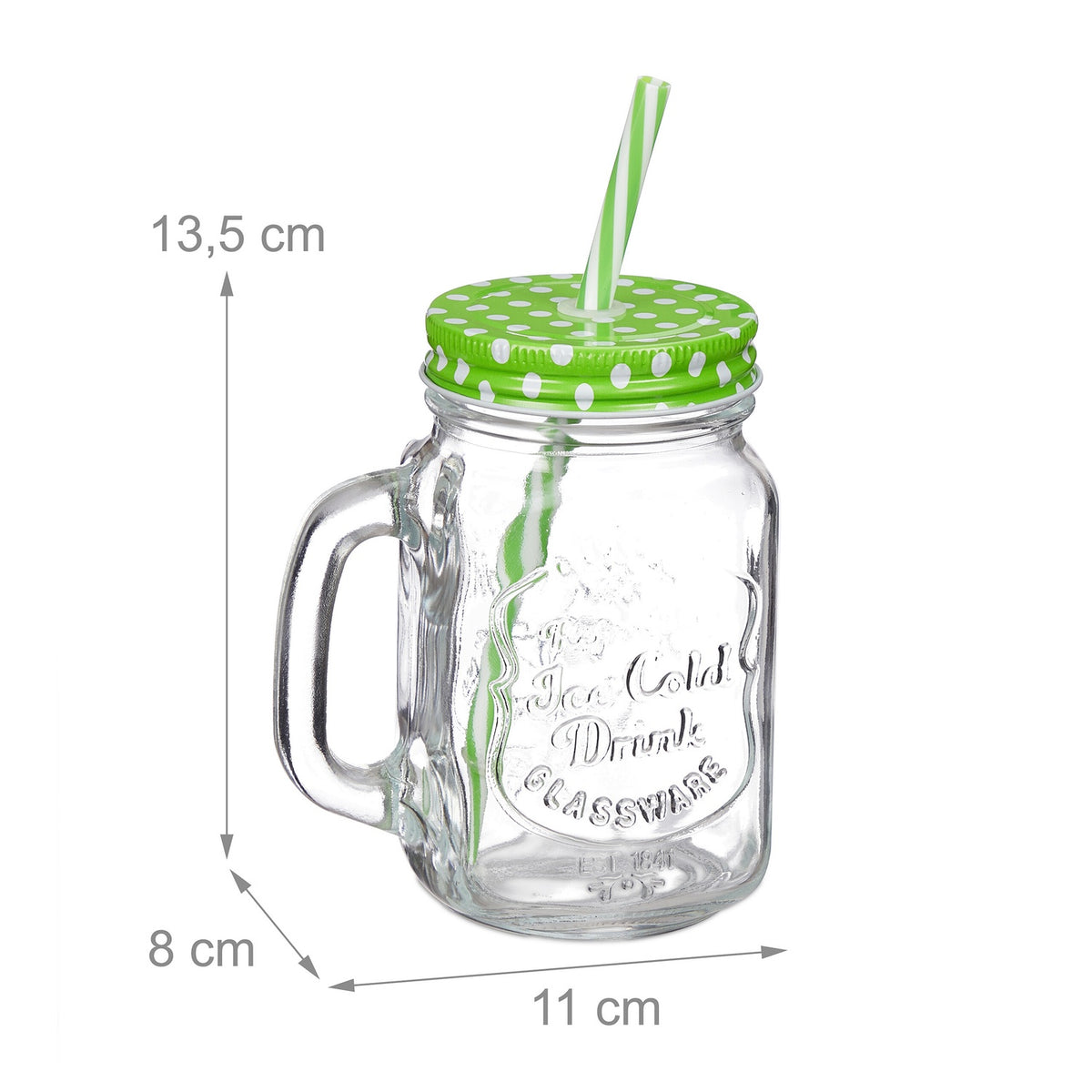 Colorful drinking glasses with lids - 16 pcs