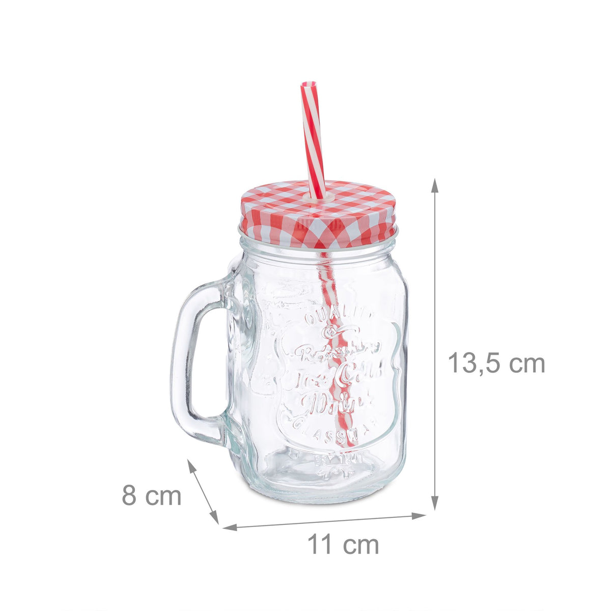Colorful drinking glasses with lids set of 4