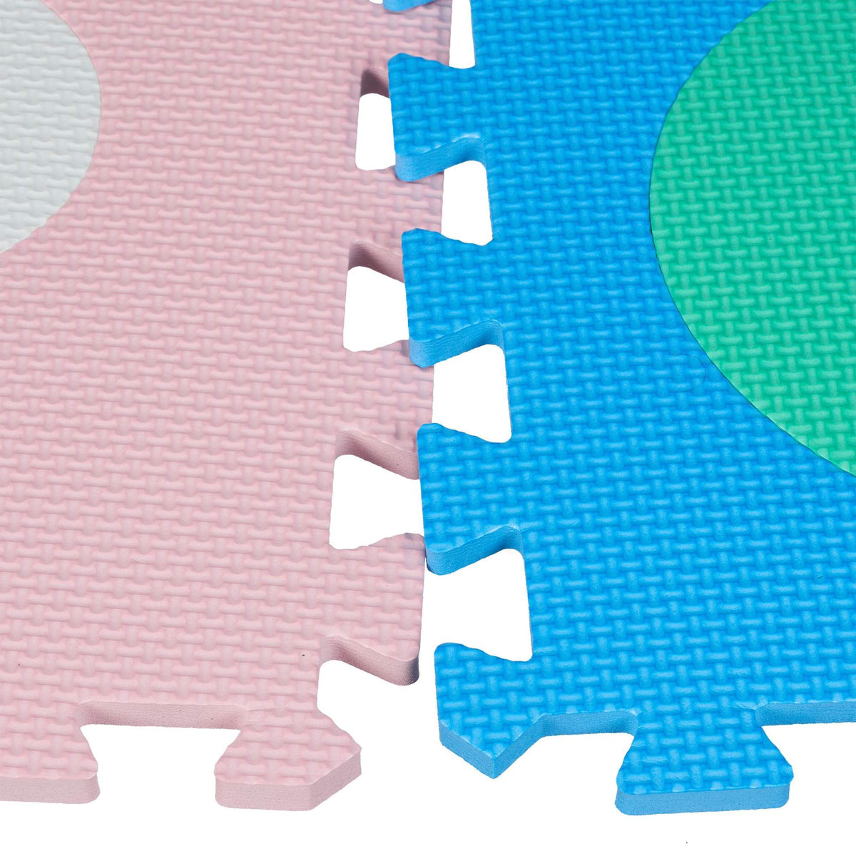 Colorful puzzle mat with ABC and numbers