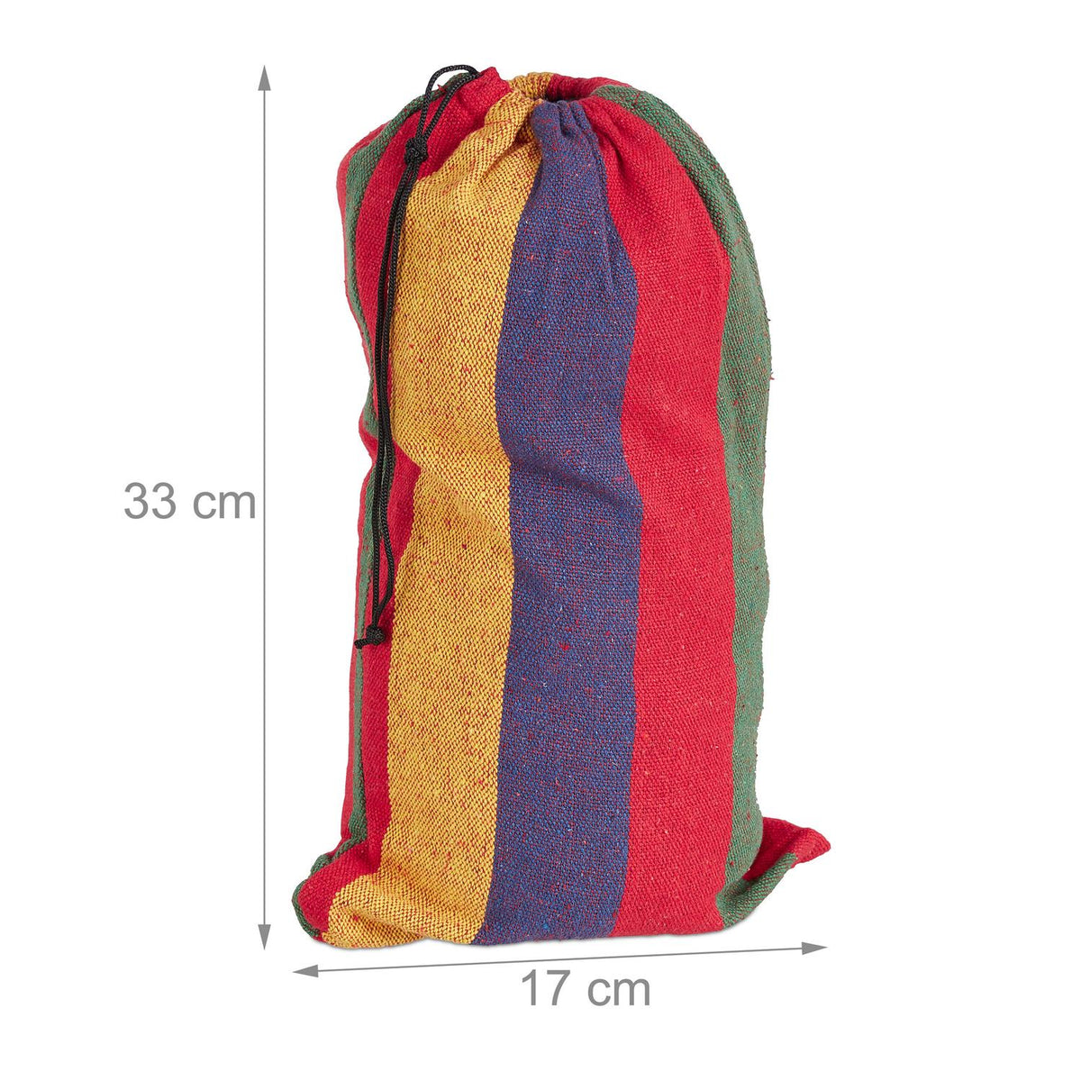 Colorful striped cotton hammock