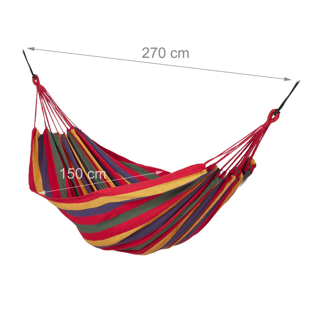 Colorful striped cotton hammock