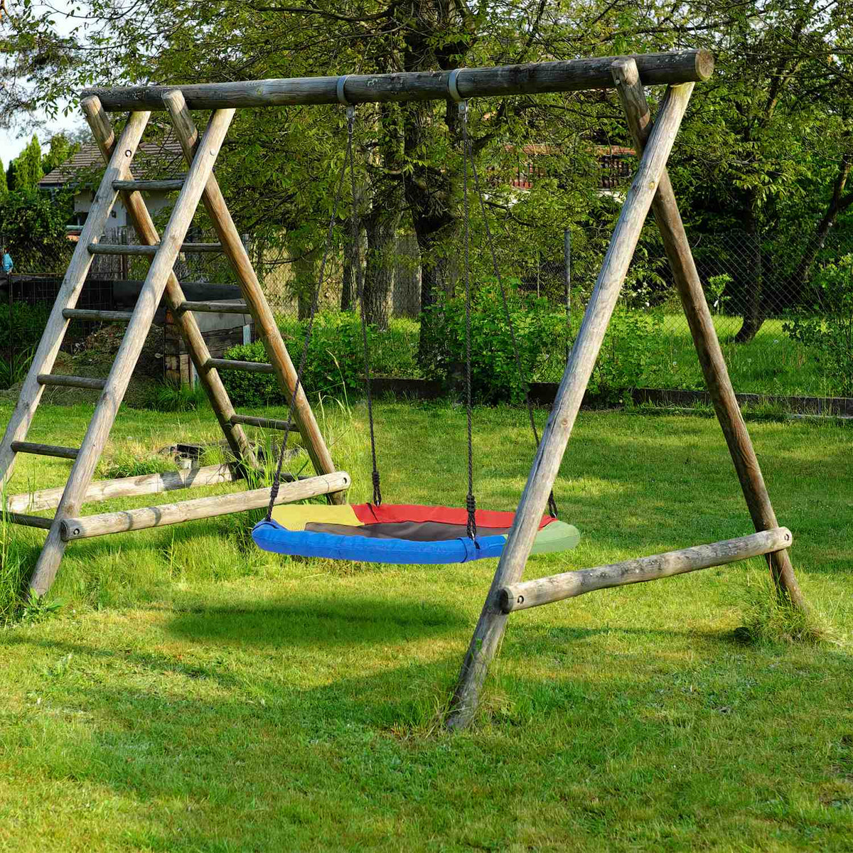 Colorful swing with nest