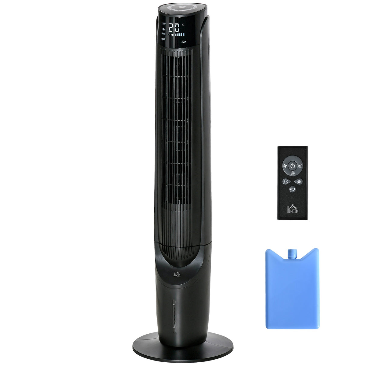 Column Fan Tower Fan Air Cooler 2-in-1 - 4 Modes 3 Speeds, Remote Control, Timer, Swivel - Black