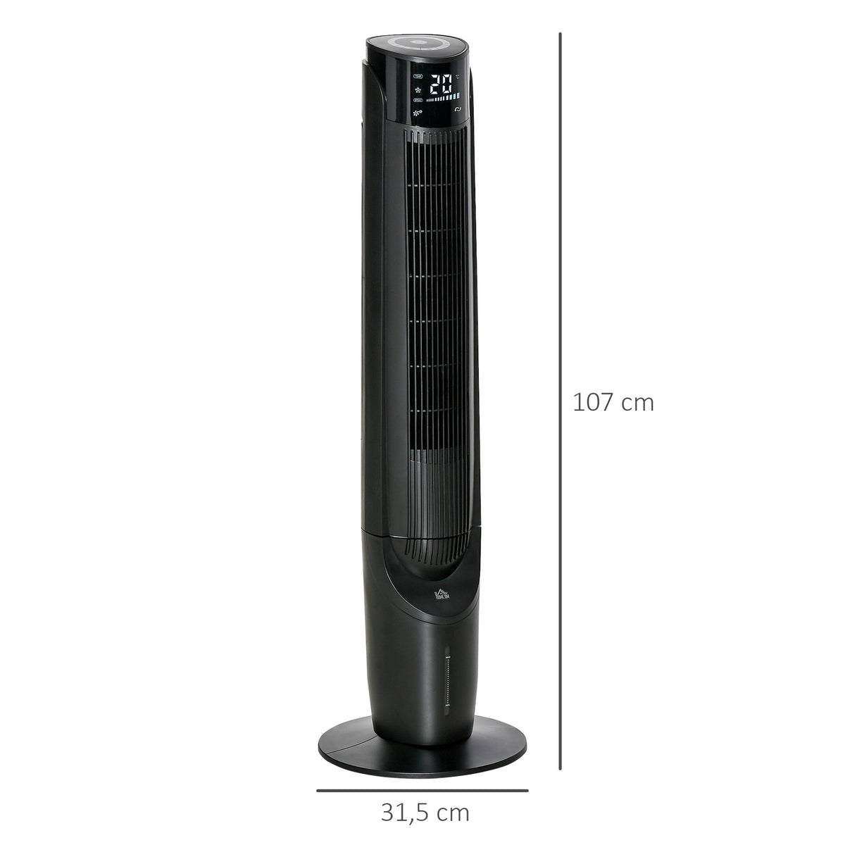 Column Fan Tower Fan Air Cooler 2-in-1 - 4 Modes 3 Speeds, Remote Control, Timer, Swivel - Black