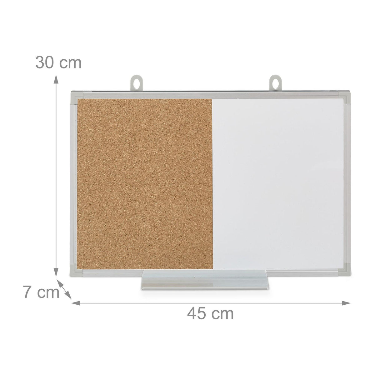 Combination of bulletin board and magnetic board