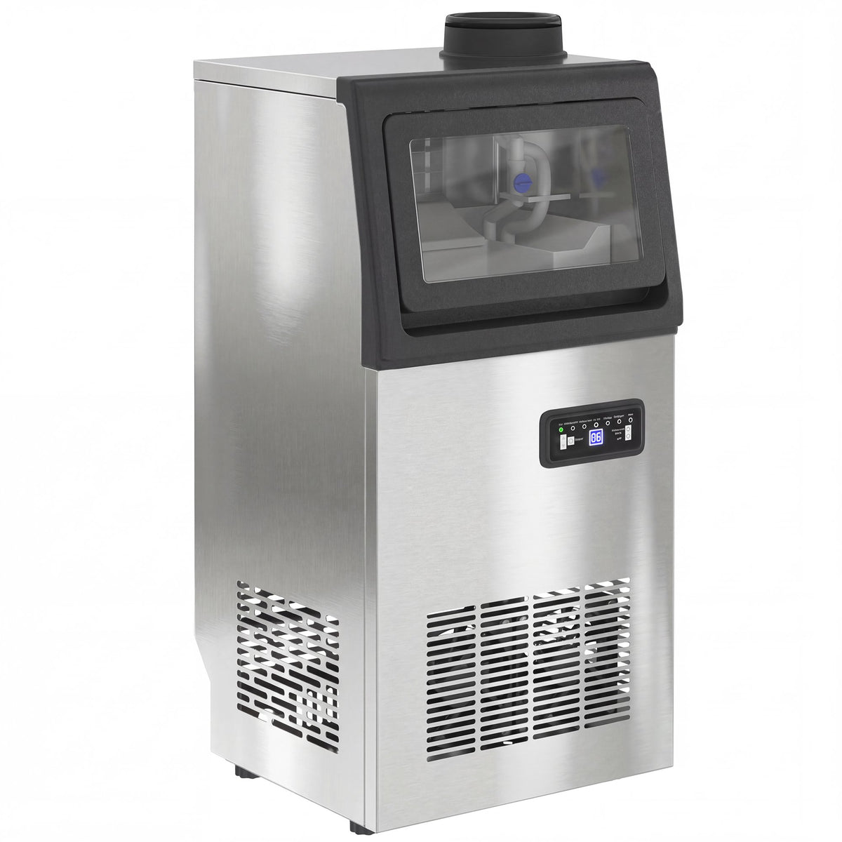 Commercial Ice Maker, 45kg/Day, Stainless Steel, Freestanding