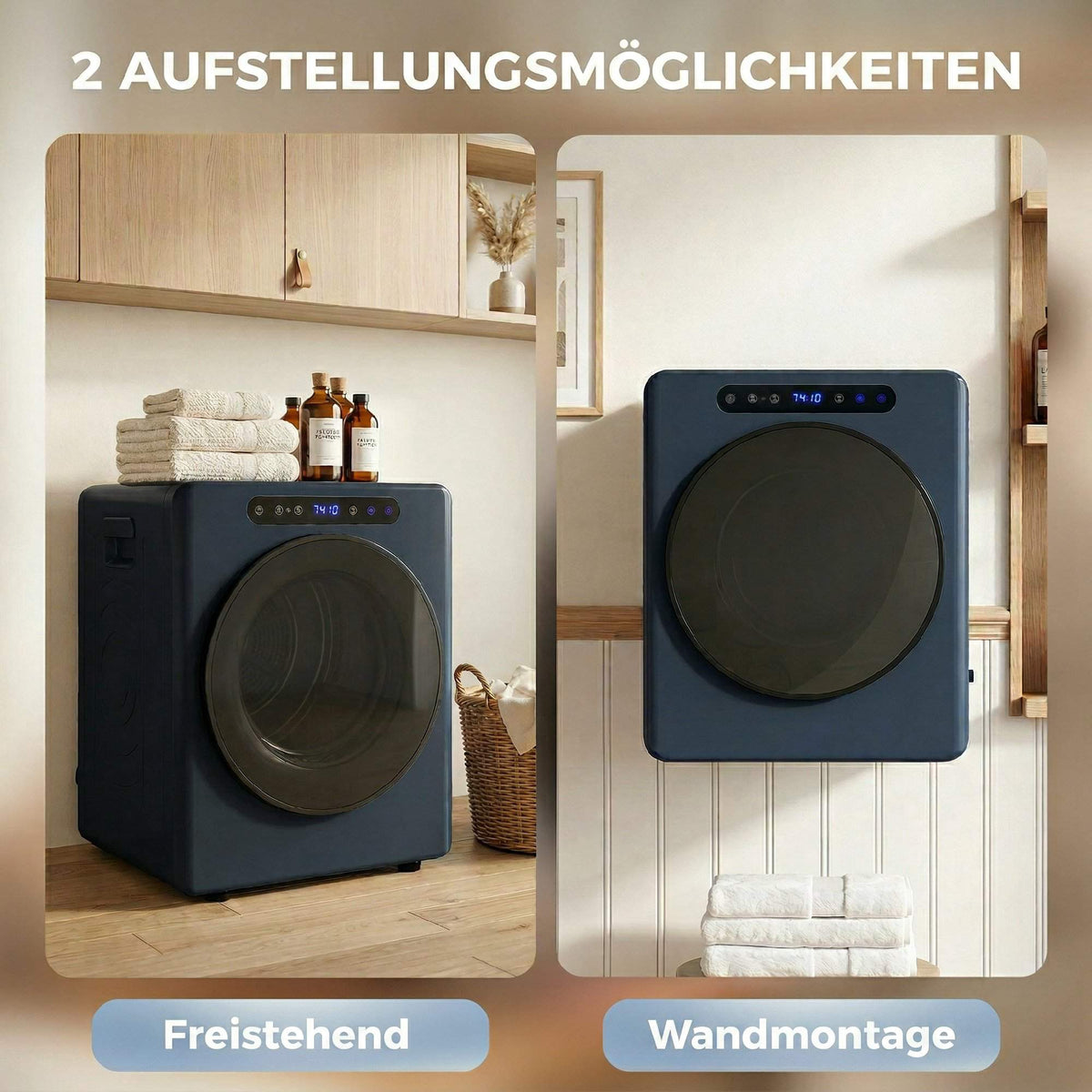 Compact 5kg Front Load Dryer with Stainless Drum, 1000W