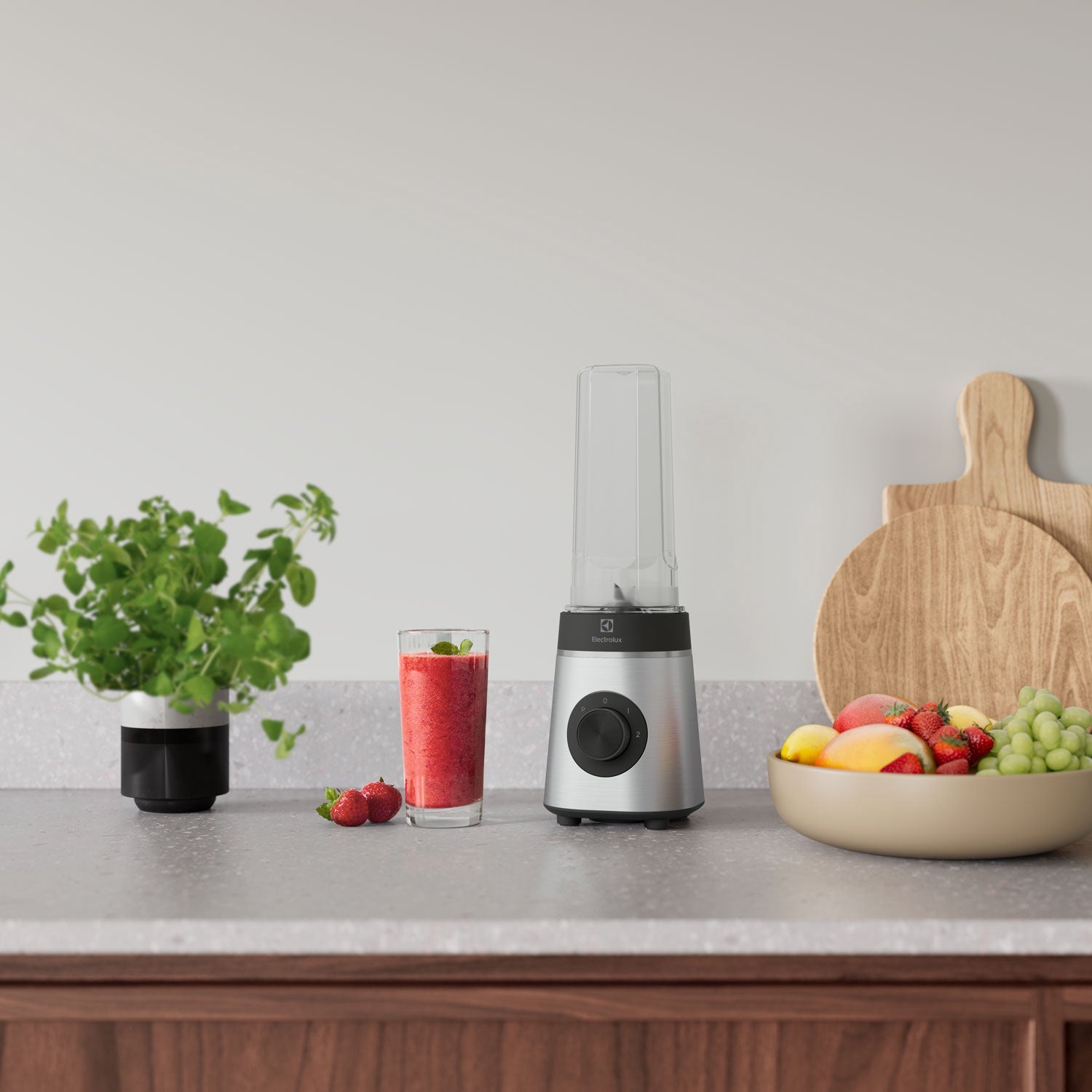 Compact Stainless Steel Blender, 600ml, Pulse Function