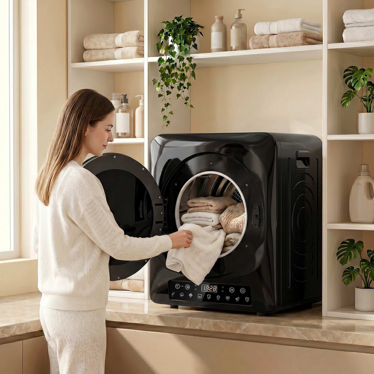 Compact Vented Tumble Dryer, 5kg, 1000W, Black