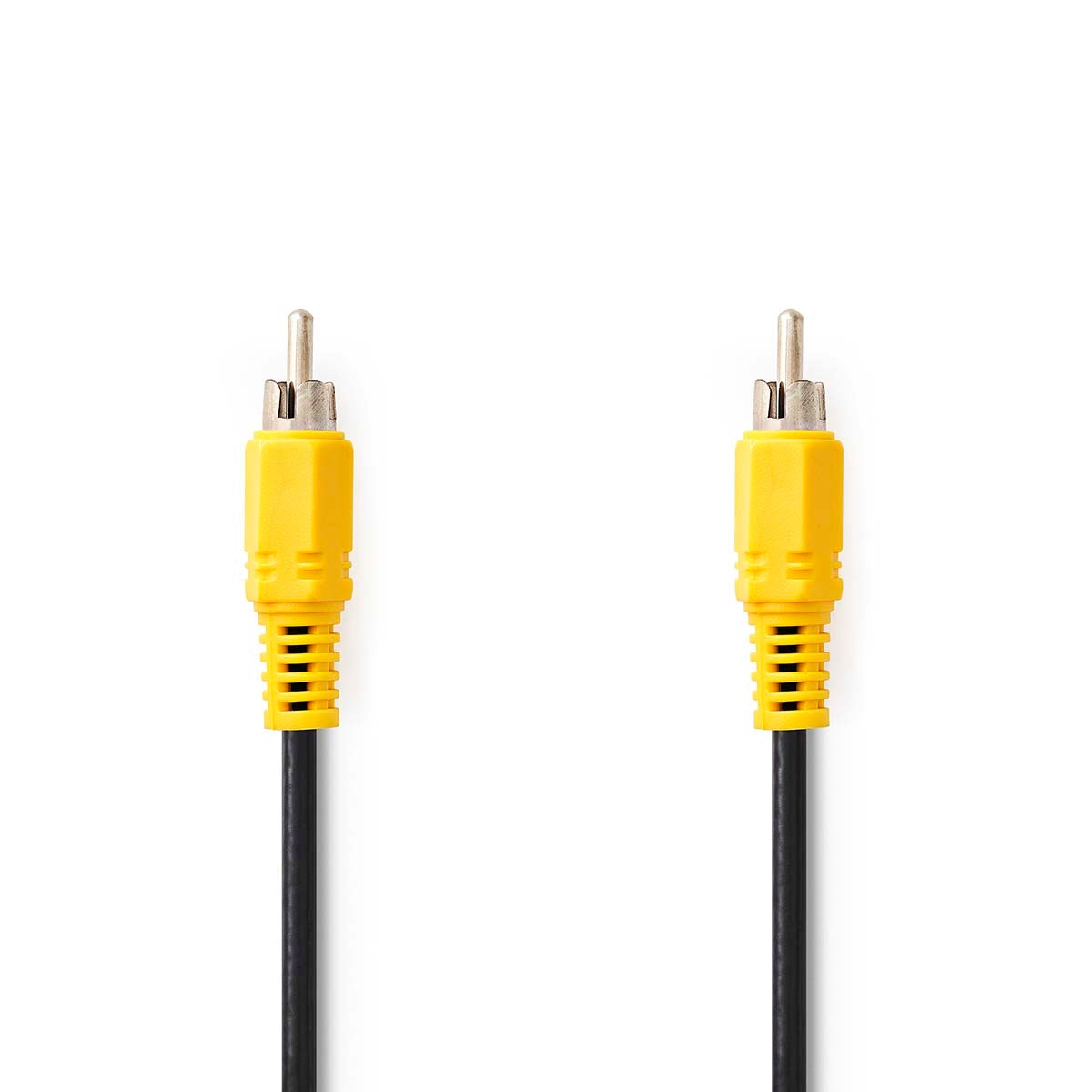 Composite Video Cable | RCA Male | RCA Male | Nickel Plated | 480p | 2.00 m | Round | PVC | Black | Label