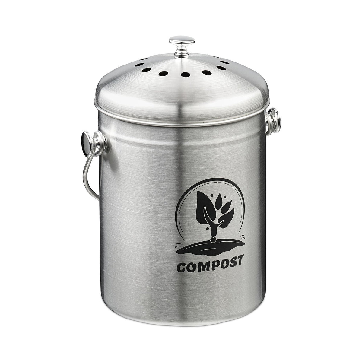 Compost Bin, 5L Stainless Steel with Filter
